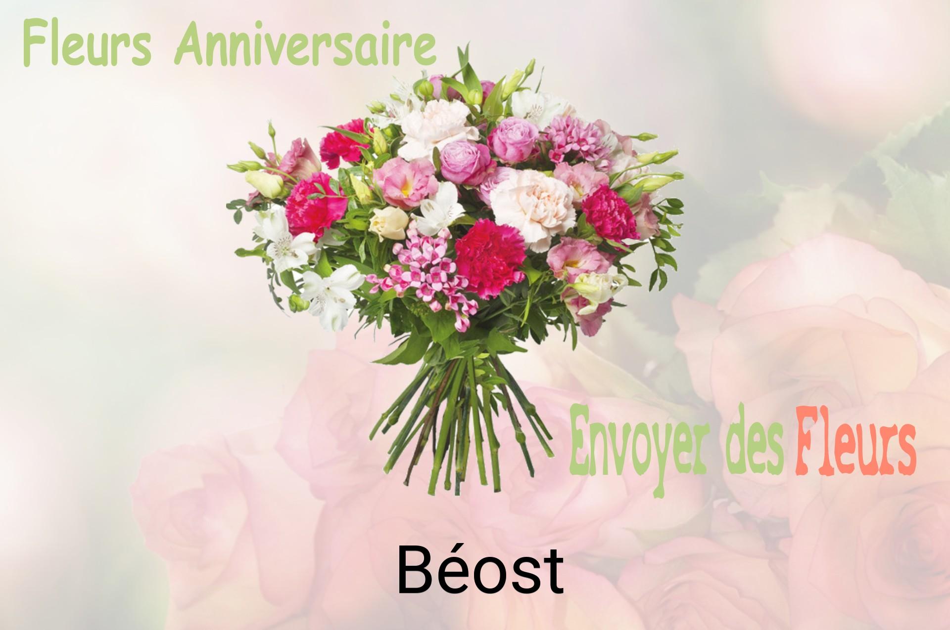 Bouquet de fleurs d’anniversaire livré à Béost